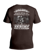 Load image into Gallery viewer, Amazing Gift For Husband She Love Me So Much Skull Guys V-Neck