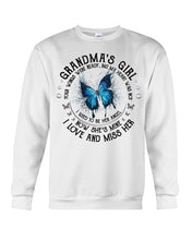 Load image into Gallery viewer, Blue Butterfly Gift For Angel Grandma Your Wings Were Ready Sweatshirt