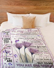 Load image into Gallery viewer, Purple Flower You Ar The World Daughter Gift For Mom Fleece Blanket