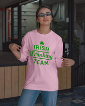 Load image into Gallery viewer, Irsih Drinking Team Green Shamrock St Patrick's Day Unisex Long Sleeve