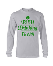 Load image into Gallery viewer, Irsih Drinking Team Green Shamrock St Patrick's Day Unisex Long Sleeve