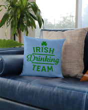 Load image into Gallery viewer, Irsih Drinking Team Green Shamrock St Patrick's Day Pillow Cover