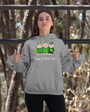 Load image into Gallery viewer, Pig Wear Plaid Shirt And Top Hat St Patrick's Day Gift Hoodie