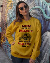 Load image into Gallery viewer, Mom And Daughter Best Freaking Partner In Crime Ever Sweatshirt