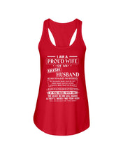 Load image into Gallery viewer, I Am A Proud Wife Of An Irish Husband Gift For Family Ladies Flowy Tank