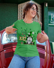 Load image into Gallery viewer, Leprechaun Gnome One Lucky Lala Clover St Patrick's Day Gift Ladies Tee