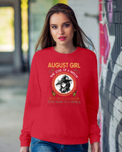 Load image into Gallery viewer, Birthday Gift For August Girl The Soul Of A Witch Sweatshirt