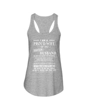 Load image into Gallery viewer, I Am A Proud Wife Of An Irish Husband Gift For Family Ladies Flowy Tank