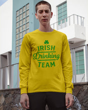 Load image into Gallery viewer, Irsih Drinking Team Green Shamrock St Patrick's Day Unisex Long Sleeve