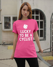 Load image into Gallery viewer, Lucky To Be A Biker Pilot Clover St Patrick's Day Gift Guys Tee