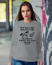 Load image into Gallery viewer, There Was A Girl Who Really Loved Horses And Dogs Sweatshirt