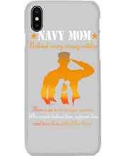 Load image into Gallery viewer, Son Gift For Navy Mom Behind Every Strong Soldier Phone case