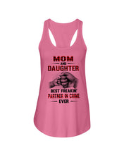 Load image into Gallery viewer, Mom And Daughter Best Freaking Partner In Crime Ever Ladies Flowy Tank