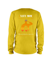 Load image into Gallery viewer, Son Gift For Navy Mom Behind Every Strong Soldier Unisex Long Sleeve