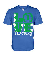 Load image into Gallery viewer, Teaching Love Clover St Patrick's Day Gift Guys V-Neck