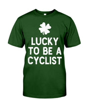 Load image into Gallery viewer, Lucky To Be A Biker Pilot Clover St Patrick's Day Gift Guys Tee