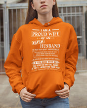 Load image into Gallery viewer, I Am A Proud Wife Of An Irish Husband Gift For Family Hoodie