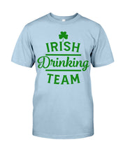 Load image into Gallery viewer, Irsih Drinking Team Green Shamrock St Patrick's Day Guys Tee