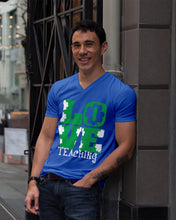 Load image into Gallery viewer, Teaching Love Clover St Patrick's Day Gift Guys V-Neck