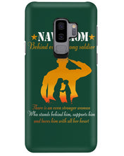 Load image into Gallery viewer, Son Gift For Navy Mom Behind Every Strong Soldier Phone case