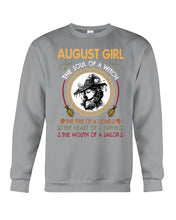 Load image into Gallery viewer, Birthday Gift For August Girl The Soul Of A Witch Sweatshirt
