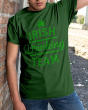 Load image into Gallery viewer, Irsih Drinking Team Green Shamrock St Patrick's Day Guys Tee