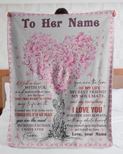 Load image into Gallery viewer, You Are The Most Heart Tree Custom Name Gift For Girlfriend Sherpa Blanket