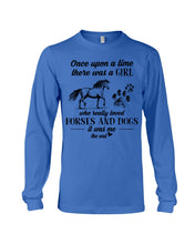 Load image into Gallery viewer, There Was A Girl Who Really Loved Horses And Dogs Unisex Long Sleeve