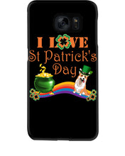 Load image into Gallery viewer, Corgi Sitting On Rainbow I Love St Patrick's Day Gift For Dog Lovers Phone case