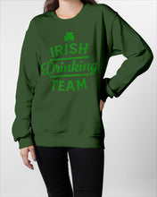 Load image into Gallery viewer, Irsih Drinking Team Green Shamrock St Patrick's Day Sweatshirt