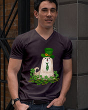 Load image into Gallery viewer, Shih Tzu With Green Tie St Patrick's Day Gift For Dog Lovers Guys V-Neck
