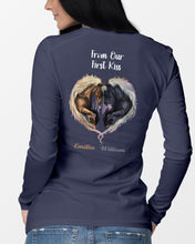 Load image into Gallery viewer, Horses From Our First Kiss Custom Name Gift For Girlfriend Unisex Long Sleeve