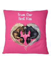 Load image into Gallery viewer, Horses From Our First Kiss Custom Name Gift For Girlfriend Pillow Cover