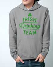 Load image into Gallery viewer, Irsih Drinking Team Green Shamrock St Patrick's Day Hoodie