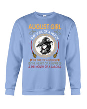 Load image into Gallery viewer, Birthday Gift For August Girl The Soul Of A Witch Sweatshirt