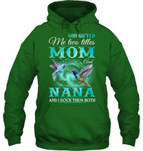 Load image into Gallery viewer, God Gifted Me Two Tittles Mom And Grandma Hoodie