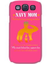 Load image into Gallery viewer, Son Gift For Navy Mom Behind Every Strong Soldier Phone case
