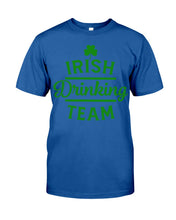 Load image into Gallery viewer, Irsih Drinking Team Green Shamrock St Patrick's Day Guys Tee