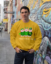 Load image into Gallery viewer, Pig Wear Plaid Shirt And Top Hat St Patrick's Day Gift Sweatshirt