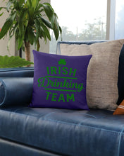 Load image into Gallery viewer, Irsih Drinking Team Green Shamrock St Patrick's Day Pillow Cover