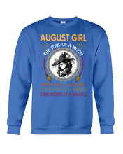 Load image into Gallery viewer, Birthday Gift For August Girl The Soul Of A Witch Sweatshirt
