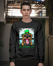 Load image into Gallery viewer, Funny Rottweiler With Green Top Hat St Patrick's Day Gift For Dog Lovers Sweatshirt
