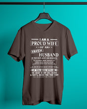 Load image into Gallery viewer, I Am A Proud Wife Of An Irish Husband Gift For Family Guys V-Neck