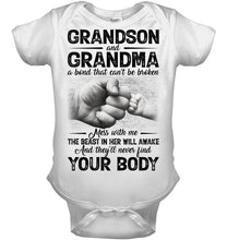 Load image into Gallery viewer, Can't Be Broken Grandma And Grandson Baby Onesie