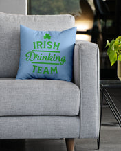 Load image into Gallery viewer, Irsih Drinking Team Green Shamrock St Patrick's Day Pillow Cover