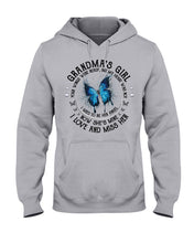 Load image into Gallery viewer, Blue Butterfly Gift For Angel Grandma Your Wings Were Ready Hoodie