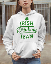 Load image into Gallery viewer, Irsih Drinking Team Green Shamrock St Patrick's Day Hoodie