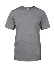 Load image into Gallery viewer, Lucky Son Who Raised By A Freaking Awesome April Mom Guys Tee