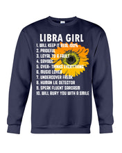 Load image into Gallery viewer, Birthday Gift For Libra Girl Will Bury You With A Smile Sweatshirt