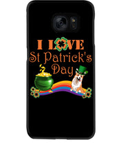 Load image into Gallery viewer, Corgi Sitting On Rainbow I Love St Patrick's Day Gift For Dog Lovers Phone case